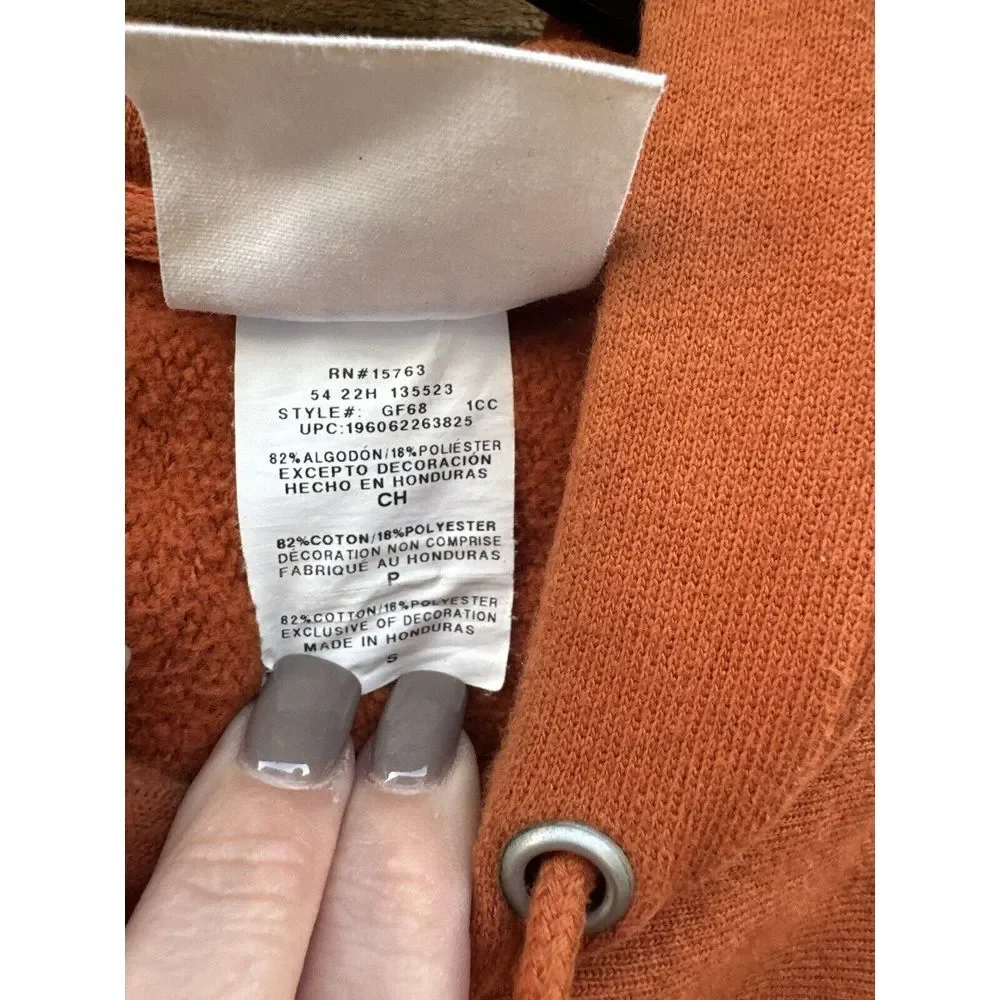 Champion REVERSE WEAVE‎ Hoodie Sweatshirt Small Blank Dark Orange